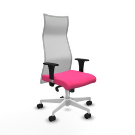 PIQUERAS Y CRESPO Sillón Albacete Rosa y Blanco con Mecanismo Sincro