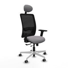 PIQUERAS Y CRESPO Silla de oficina Zulema con mecanismo Sincro/Traslack, Gris y Negro