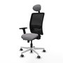 PIQUERAS Y CRESPO Silla de oficina Zulema con mecanismo Sincro/Traslack, Gris y Negro