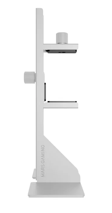 Mars Gaming MCA-GCBPRO Soporte para Tarjeta Gráfica - Base Magnética Antideslizante, Acero, Compatibilidad Universal, Evita GPU Sag, Color Blanco