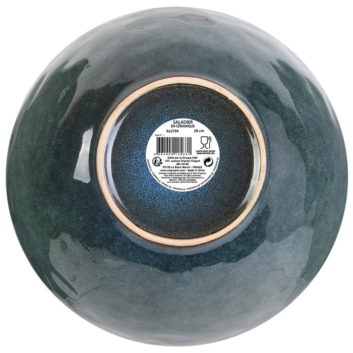 Home Deco Factory Ensaladera 3 Litros 28 cm Azul - Colección Natural