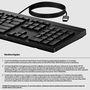HP Teclado con Cable 125 NOR para Productividad Diaria