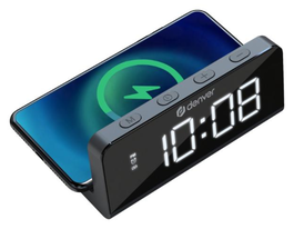 Denver Reloj Despertador con Carga Inalámbrica para Smartphones