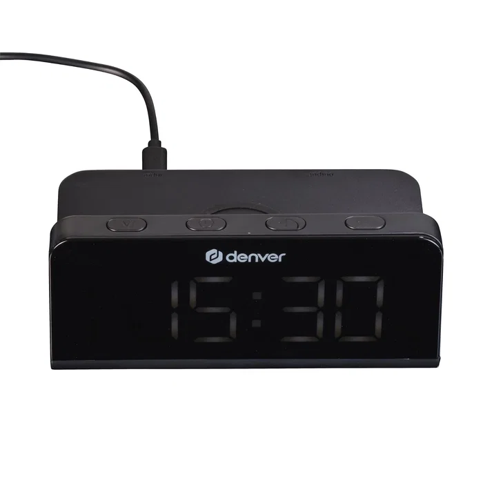Denver ECQ-103MK2 Reloj despertador digital Negro con carga inalámbrica Denver ECQ-103MK2 Reloj despertador digital Negro con carga inalámbrica