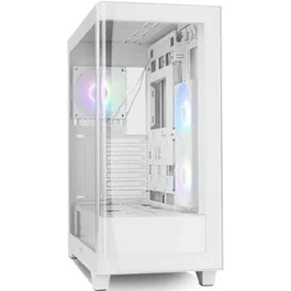 Nox Caja Gaming Semitorre Hummer ETHER Blanca con Panel de Cristal Templado y 3 Ventiladores ARGB PWM | NXHUMMERETHERWH