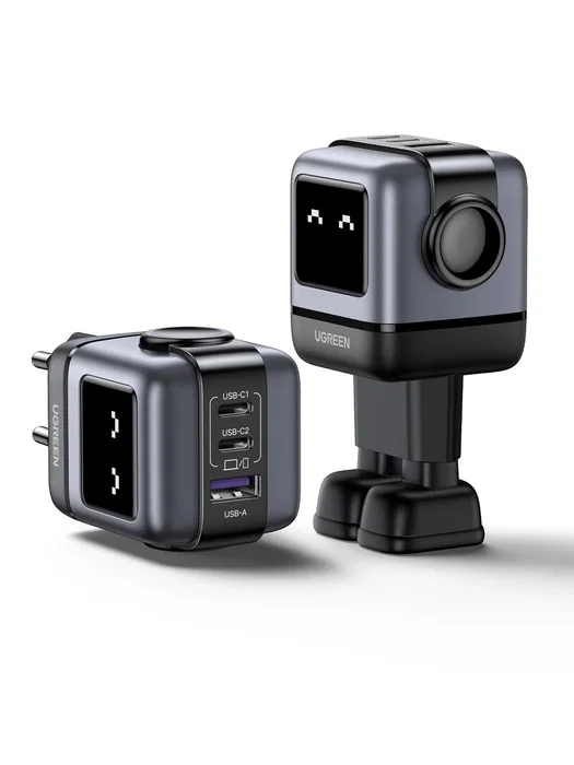 UGREEN Nexode RG 65W 3-Port GaN Cargador de robot Gris
