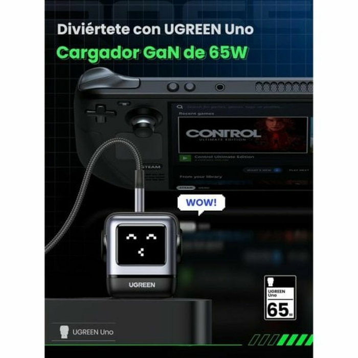 Ugreen Nexode RG 65W 3-Port GaN Gris