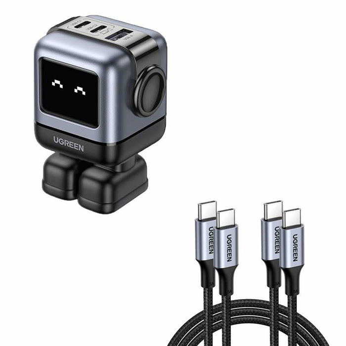 Ugreen Nexode RG 65W 3-Port GaN Gris