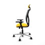 PIQUERAS Y CRESPO Silla de oficina Motilla Amarillo/Gris con mecanismo Sincro/Traslack