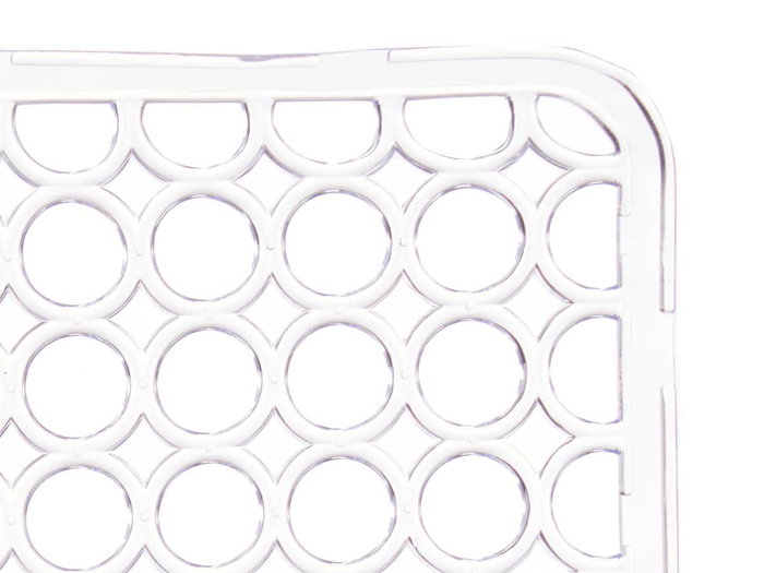 Kinvara Esterilla Fregadero Cuadrada Transparente 28x28 cm (Set de 24)