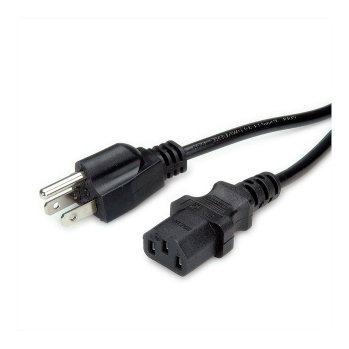 VALUE Cable de alimentación NEMA-5 a IEC C13, 1,8 m, negro VALUE Cable de alimentación NEMA-5 a IEC C13, 1,8 m, negro
