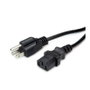 VALUE Cable de alimentación NEMA-5 a IEC C13, 1,8 m, negro
