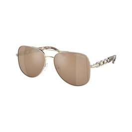 Michael Kors MK1121-0147P58 con detalles dorados y lentes marrones