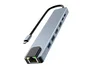 TNB iClick Hub 7-en-1 de doble pantalla 4K USB-C en aluminio