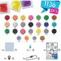Aquabeads Kit de Llavero Naruto 1100 Cuentas Juego de Perlas de Agua para Niños a Partir de 4 Años