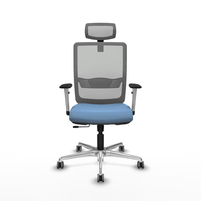 PIQUERAS Y CRESPO Silla de oficina Haches con mecanismo Sincro/Traslack, Azul cielo y Gris PIQUERAS Y CRESPO Silla de oficina Haches con mecanismo Sincro/Traslack, Azul cielo y Gris