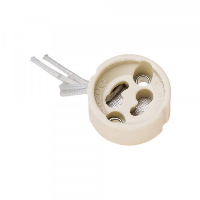 Solera Portalámparas GU10 Cerámico con Cable de Silicona 15 cm