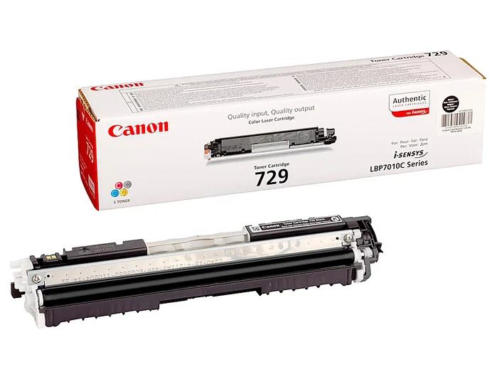 Canon 729 BK Toner Original Negro para LBP7010C y LBP7018C, I-SENSYS, 1200 Paginas Canon 729 BK Toner Original Negro para LBP7010C y LBP7018C, I-SENSYS, 1200 Paginas