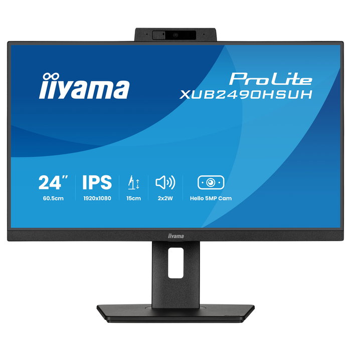 IIyama XUB2490HSUH-B2 23.8" Full HD LED IPS Monitor 100Hz con Webcam y Altavoces