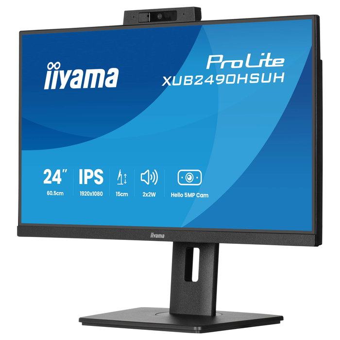 IIyama XUB2490HSUH-B2 23.8" Full HD LED IPS Monitor 100Hz con Webcam y Altavoces