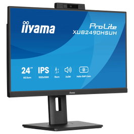 iiyama XUB2490HSUH-B2 Monitor de 23.8 Pulgadas Full HD IPS con Cámara Web