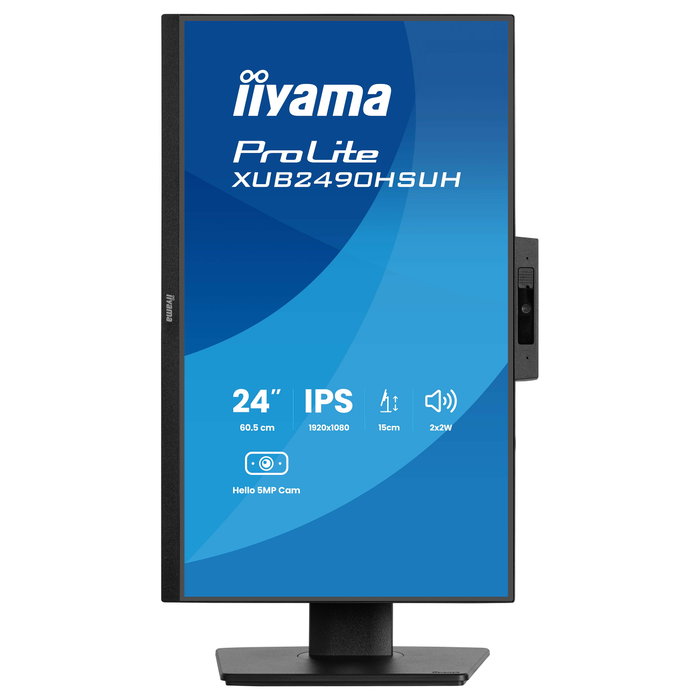 IIyama XUB2490HSUH-B2 23.8" Full HD LED IPS Monitor 100Hz con Webcam y Altavoces