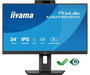 Iiyama Monitor 24" XUB2490HSUH-B2 Full HD IPS 75Hz 1ms con Altavoces, Webcam 5MP, HDMI, DisplayPort, USB, Altura Ajustable y Pivote