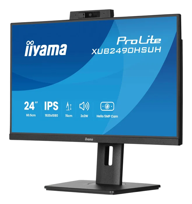 Iiyama ProLite XUB2490HSUH-B2 Monitor Full HD de 23,8 pulgadas con cámara web Iiyama ProLite XUB2490HSUH-B2 Monitor Full HD de 23,8 pulgadas con cámara web