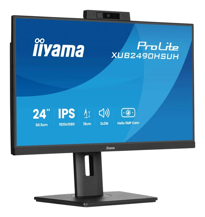 Iiyama ProLite XUB2490HSUH-B2 Monitor Full HD de 23,8 pulgadas con cámara web Iiyama ProLite XUB2490HSUH-B2 Monitor Full HD de 23,8 pulgadas con cámara web