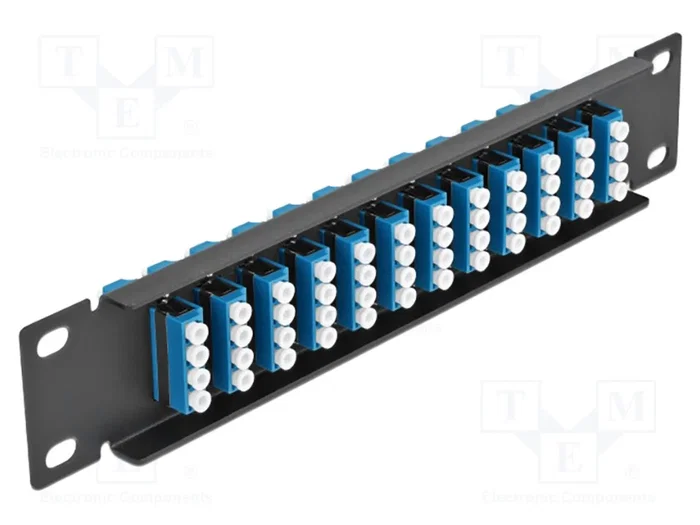 DeLOCK Panel de conexión de fibra óptica 12 puertos LC Quad 10″ 1U