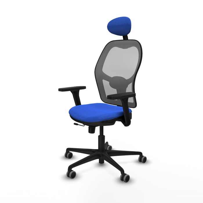 PIQUERAS Y CRESPO Silla de oficina Jorquera con mecanismo Sincro/Traslack Azul y Gris PIQUERAS Y CRESPO Silla de oficina Jorquera con mecanismo Sincro/Traslack Azul y Gris