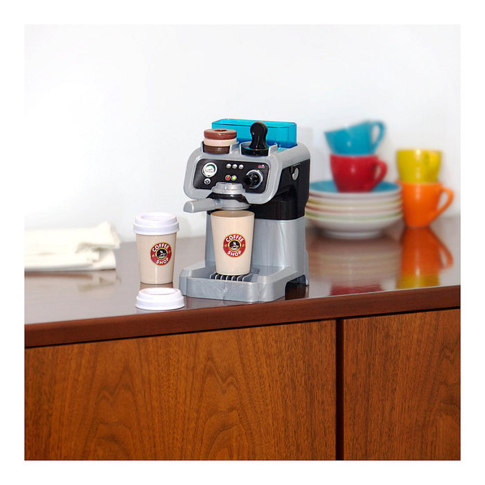 Theo Klein My Market Barista Espressomaschine, Máquina de Café de Juguete Multicolor para Niños de 3 Años