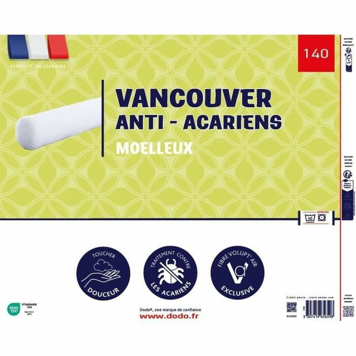 Dodo Cojín VANCOUVER 140 cm Antiácaros