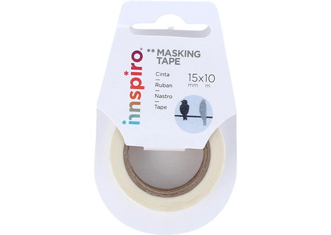Innspiro Cinta masking tape Washi pájaros negros 15mm x 10m Serie Deco
