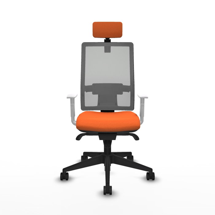 PIQUERAS Y CRESPO Silla de oficina Horna con mecanismo Sincro, Naranja y Gris PIQUERAS Y CRESPO Silla de oficina Horna con mecanismo Sincro, Naranja y Gris