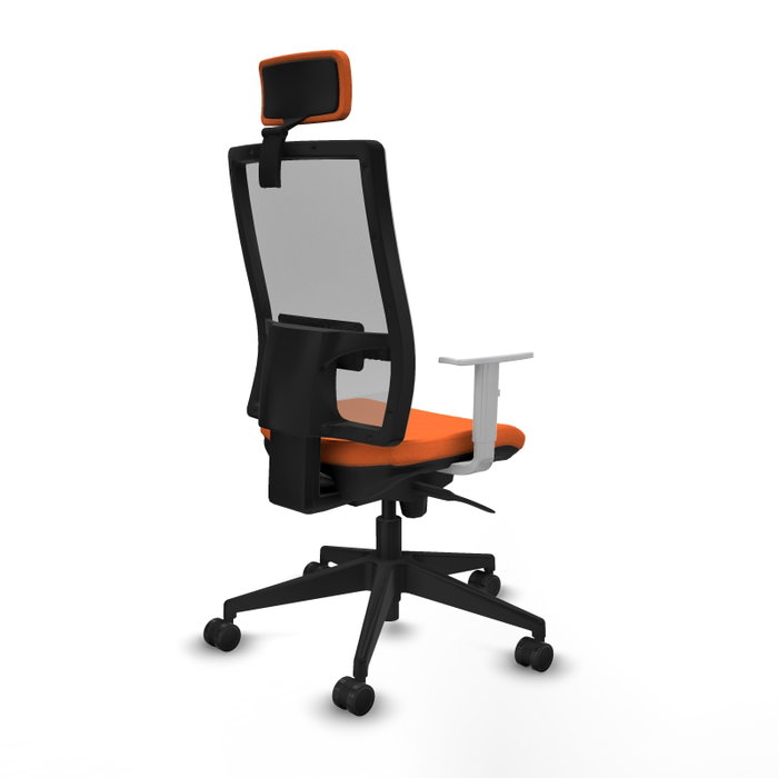 PIQUERAS Y CRESPO Silla de oficina Horna con mecanismo Sincro, Naranja y Gris PIQUERAS Y CRESPO Silla de oficina Horna con mecanismo Sincro, Naranja y Gris
