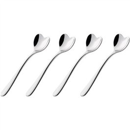 Alessi AMMI08SET Set 4 Cucharas Café Corazón Acero Inoxidable 18/10 Diseño Miriam Mirri