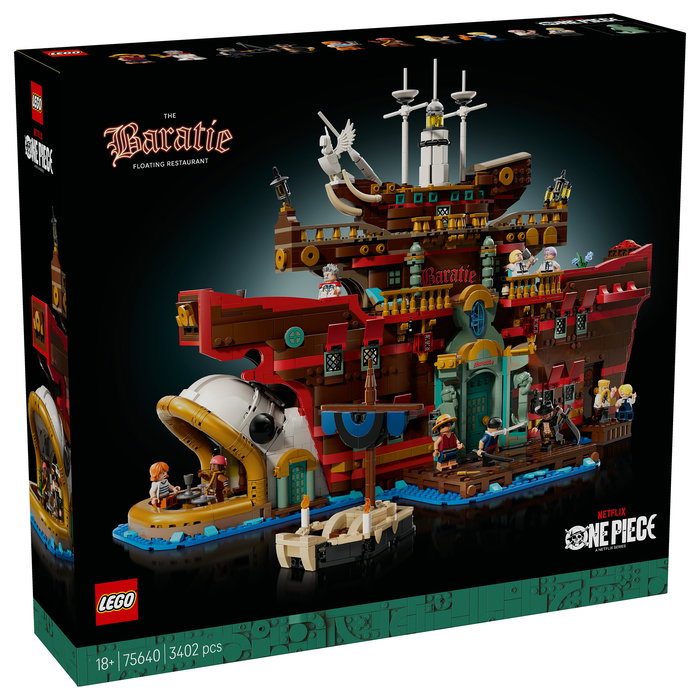 LEGO Barati (75640) Set de Construcción Barco Restaurante Flotante de One Piece, 3402 Piezas, Multicolor, Recomendado 18+ Años