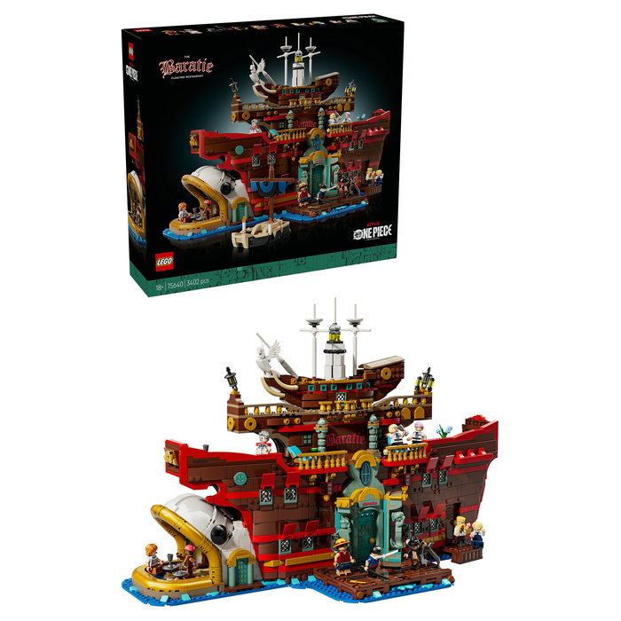 LEGO Barati (75640) Set de Construcción Barco Restaurante Flotante de One Piece, 3402 Piezas, Multicolor, Recomendado 18+ Años