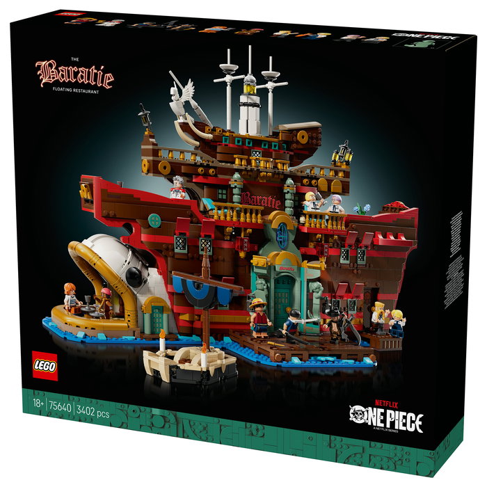 LEGO Barati (75640) Set de Construcción Barco Restaurante Flotante de One Piece, 3402 Piezas, Multicolor, Recomendado 18+ Años