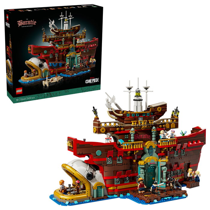LEGO Barati (75640) Set de Construcción Barco Restaurante Flotante de One Piece, 3402 Piezas, Multicolor, Recomendado 18+ Años