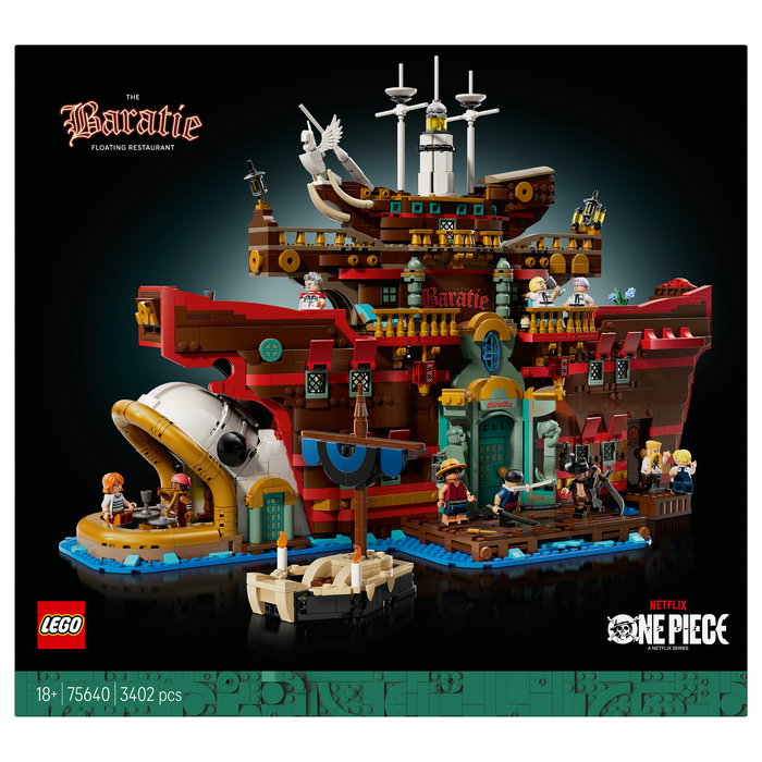LEGO Barati (75640) Set de Construcción Barco Restaurante Flotante de One Piece, 3402 Piezas, Multicolor, Recomendado 18+ Años