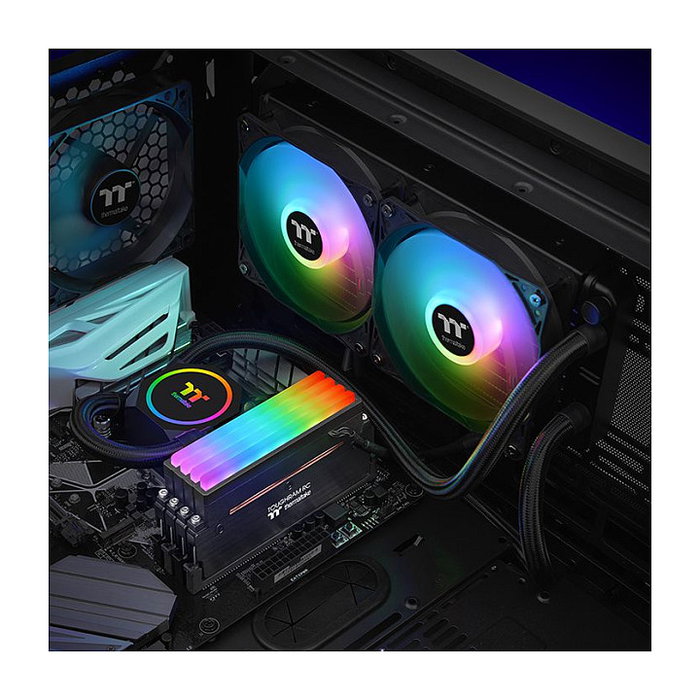 Thermaltake RC 240 Memory & CPU AIO Liquid Cooler Refrigeración Líquida Todo en Uno Negro