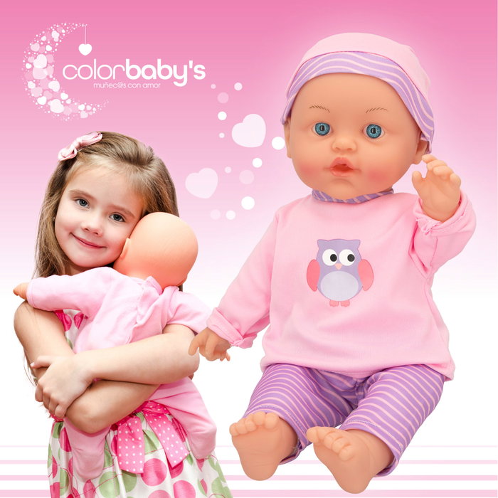 Colorbaby's Bebé blandito con ropa y gorrito