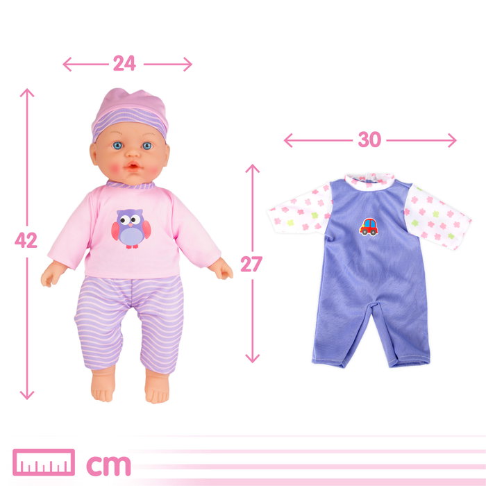 Colorbaby's Bebé blandito con ropa y gorrito