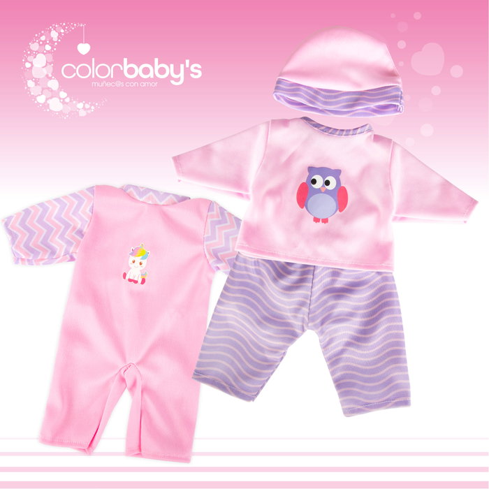 Colorbaby's Bebé blandito con ropa y gorrito