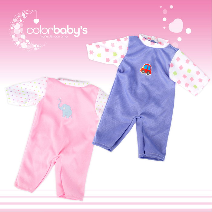 Colorbaby's Bebé blandito con ropa y gorrito
