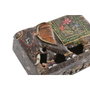 DKD Home Decor Caja de Piedra Elefante Tallado Marrón