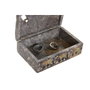 DKD Home Decor Caja de Piedra Elefante Tallado Marrón