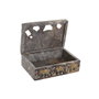 DKD Home Decor Caja de Piedra Elefante Tallado Marrón